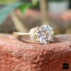 2.14TCW Round Moissanite Solitaire Ring