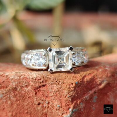 Moissanite Engagement Ring | Bridal Ring Set | Bhumi Gems