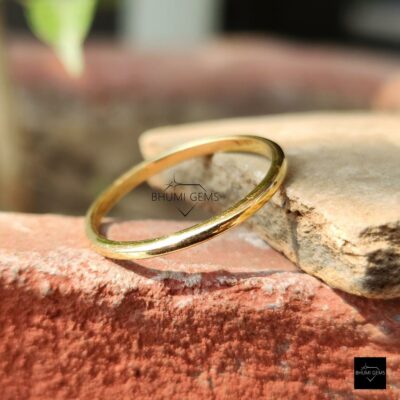Comfort Fit Solid Gold Band | Matching Wedding Band | Stackable Band | 10k/14k/18k Solid Gold Band | Anniversary Gift for Her, Designer Band